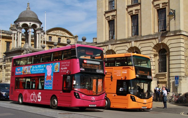 Branded buses in Oxford - from Motacilla on Wikimedia
