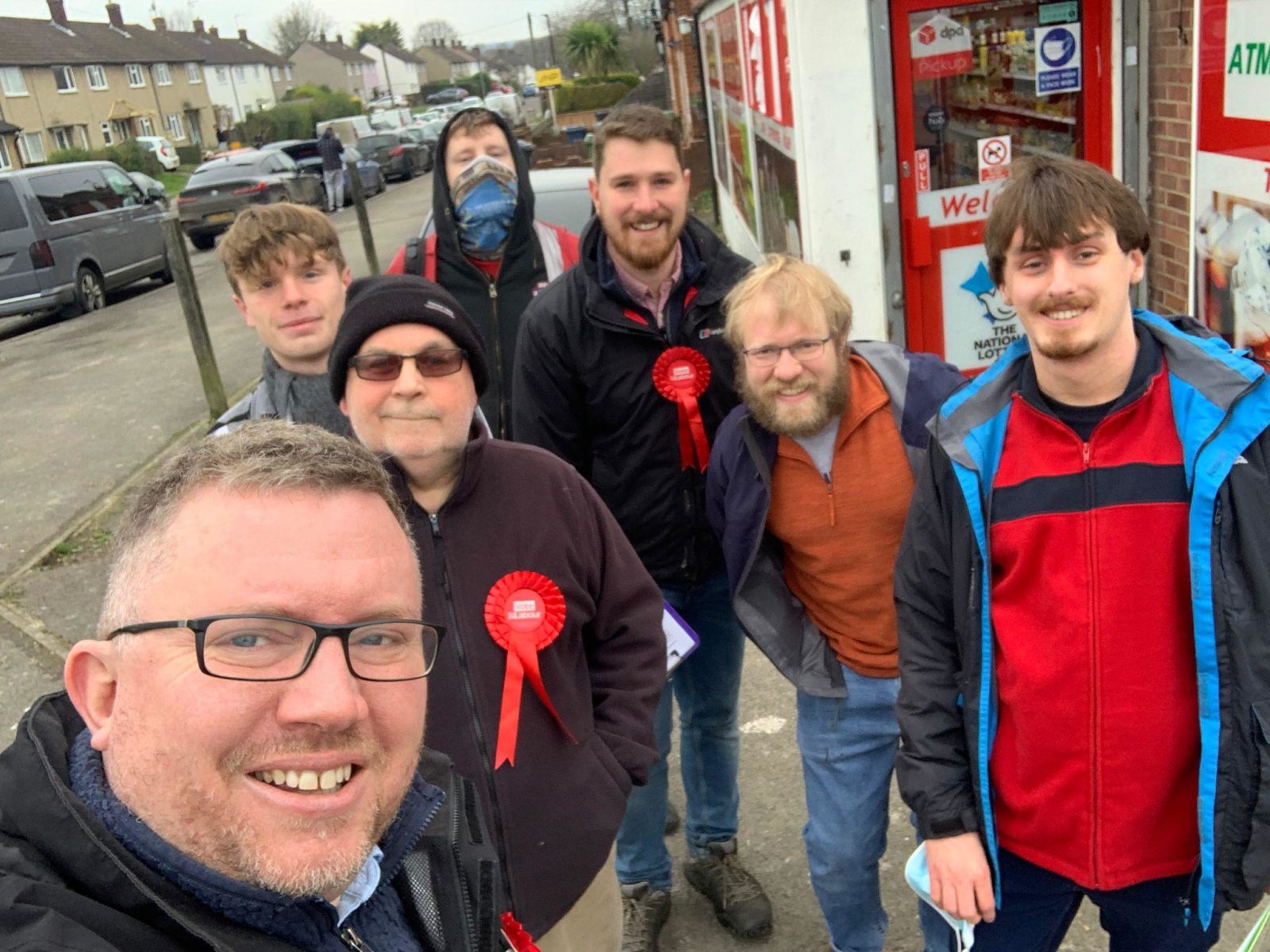 Labour members out canvassing in Princes Risborough